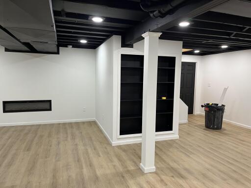 Basement with Built-in Storage