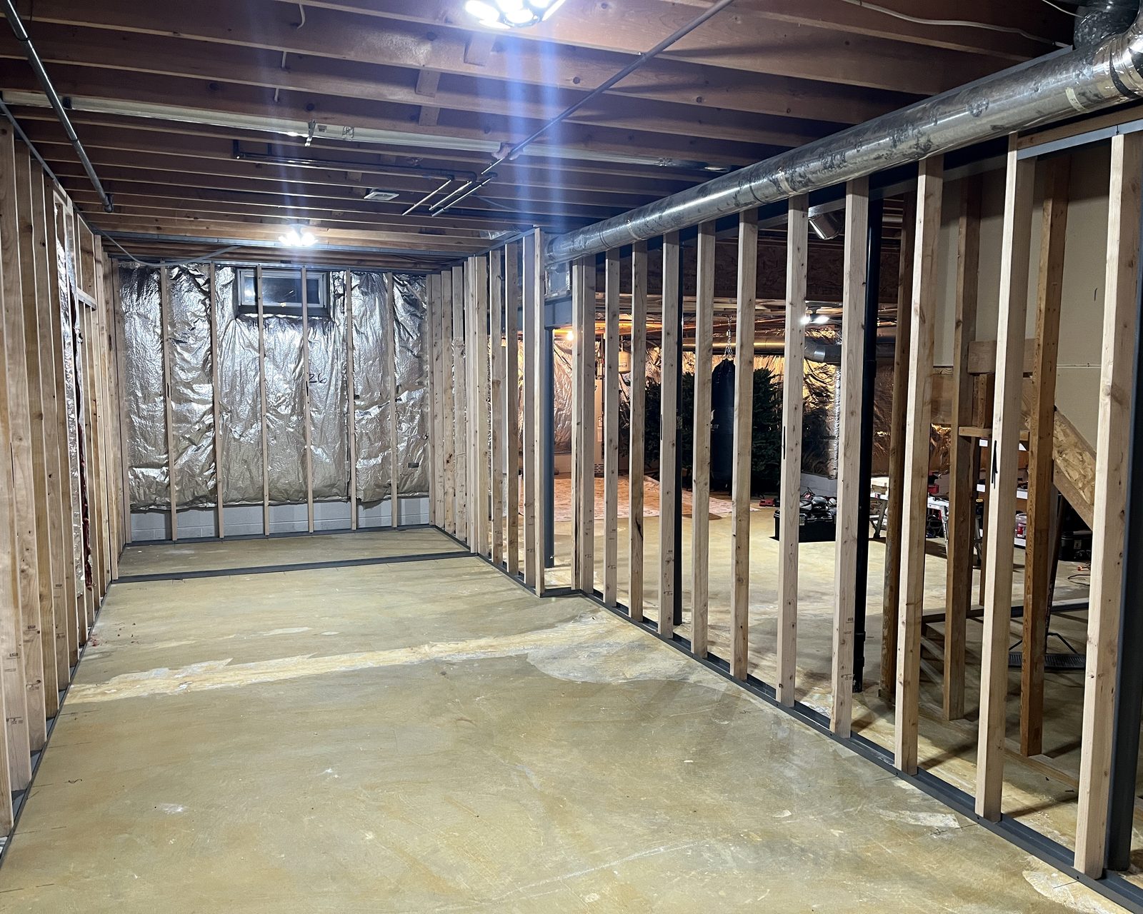 Basement framing and insulation
